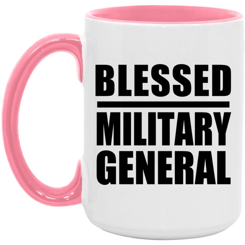 Blessed Military General - 15oz Accent Mug Pink