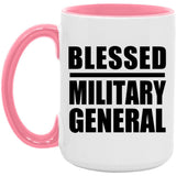 Blessed Military General - 15oz Accent Mug Pink