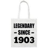 121st Birthday Legendary Since 1903 - Tote Bag White
