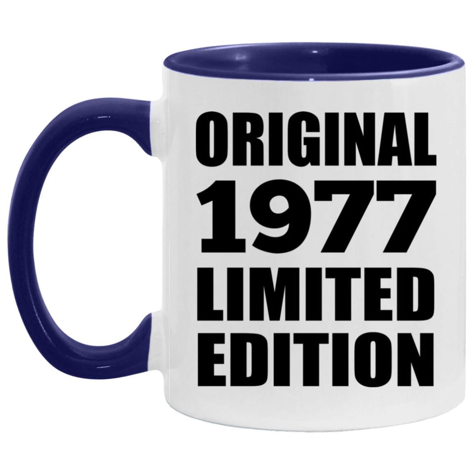 47th Birthday Original 1977 Limited Edition - 11oz Accent Mug Purple