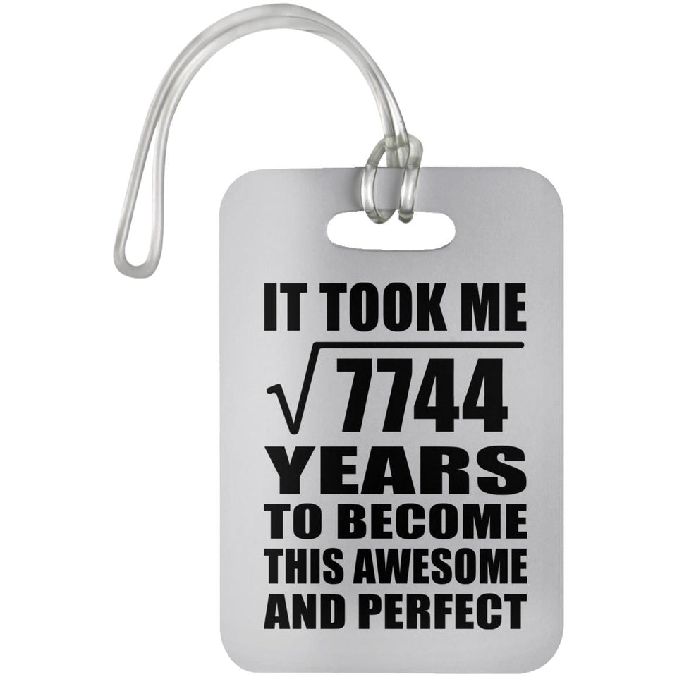 88th Birthday Took Square Root of 7744 Years To Awesome - Luggage Bag Tag
