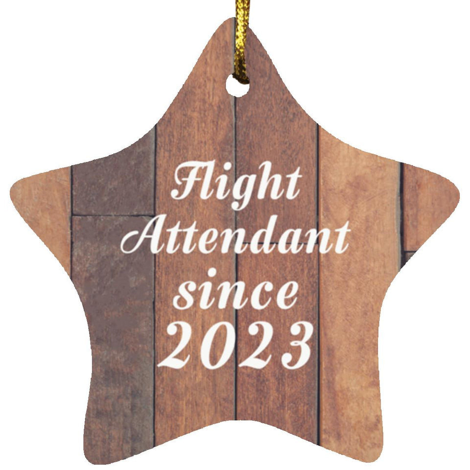 Flight Attendant Since 2023 - Star Ornament E
