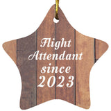 Flight Attendant Since 2023 - Star Ornament E
