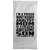 Proud Market Research Analyst Mom Of Awesome Son - Hand Towel