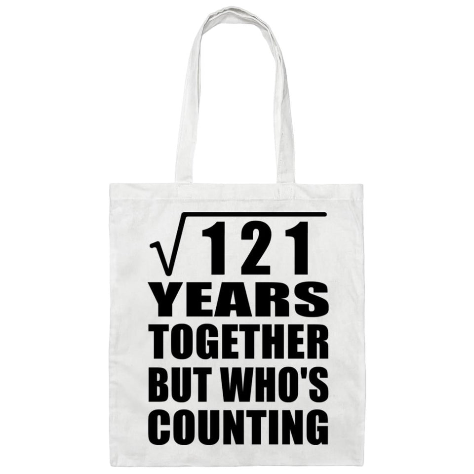 11th Anniversary Square Root of 121 Years Who's Counting - Tote Bag White