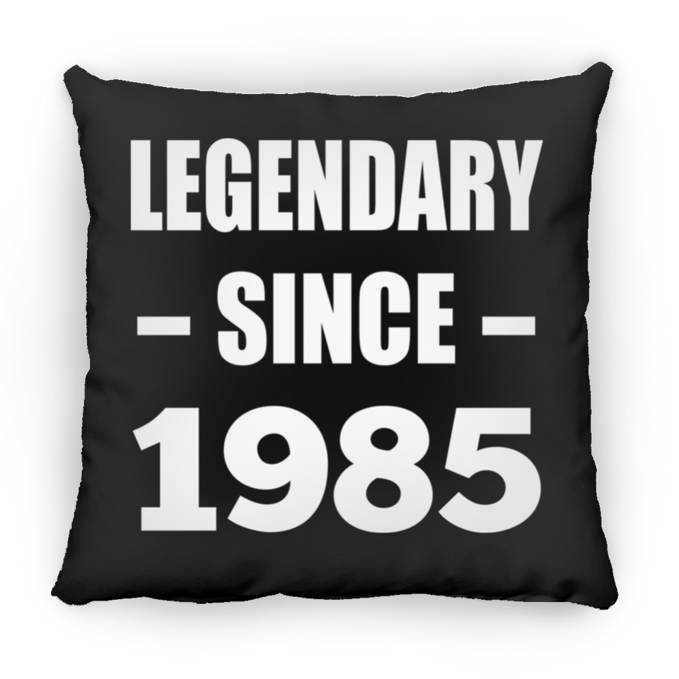 39th Birthday Legendary Since 1985 - Throw Pillow Black