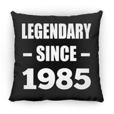 39th Birthday Legendary Since 1985 - Throw Pillow Black