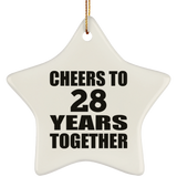 28th Anniversary Cheers To 28 Years Together - Star Ornament
