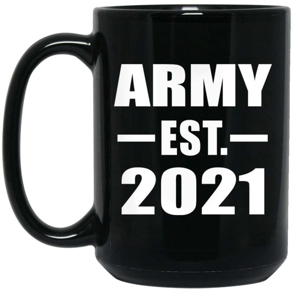 Army Established EST. 2021 - 15oz Coffee Mug Black