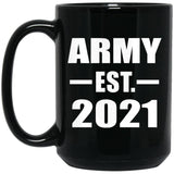 Army Established EST. 2021 - 15oz Coffee Mug Black