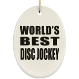World's Best Disc Jockey - Oval Ornament