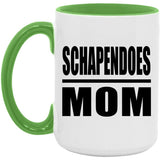 Schapendoes Mom - 15oz Accent Mug Green