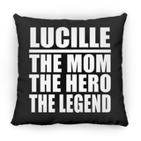 Lucille The Mom The Hero The Legend - Throw Pillow Black