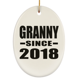 Granny Since 2018 - Oval Ornament