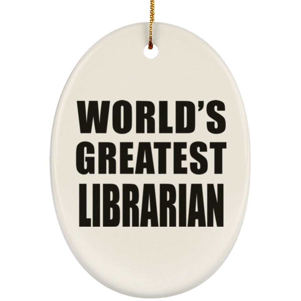 World's Greatest Librarian - Oval Ornament