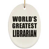 World's Greatest Librarian - Oval Ornament