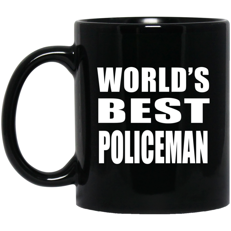 World's Best Policeman - 11 Oz Coffee Mug Black