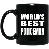 World's Best Policeman - 11 Oz Coffee Mug Black