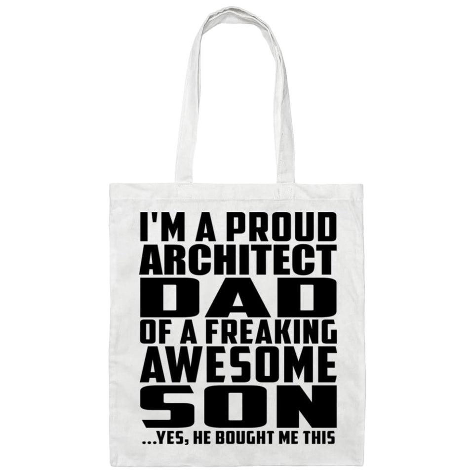Proud Architect Dad Of Awesome Son - Tote Bag White