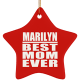 Marilyn Best Mom Ever - Star Ornament