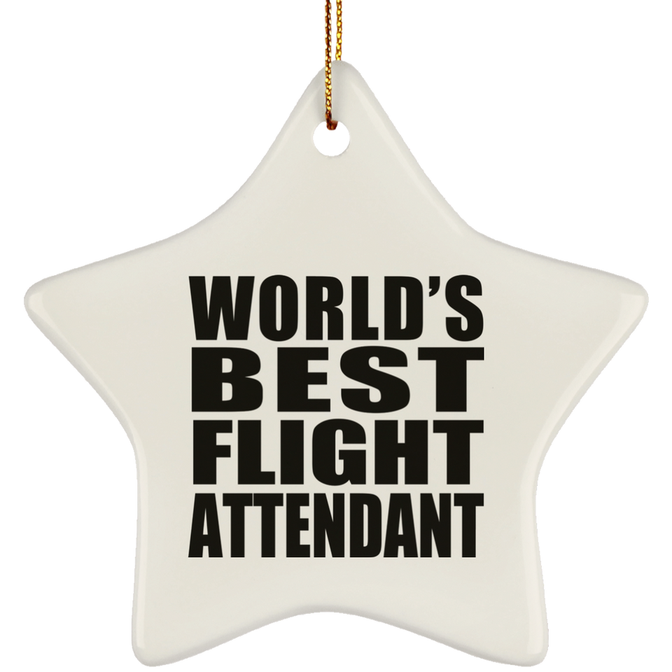 World's Best Flight Attendant - Star Ornament
