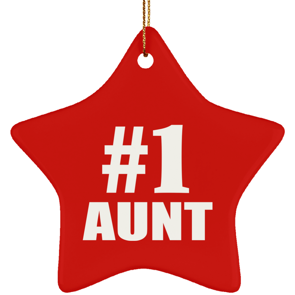 Number One #1 Aunt - Star Ornament