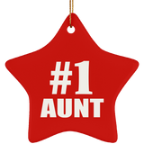 Number One #1 Aunt - Star Ornament
