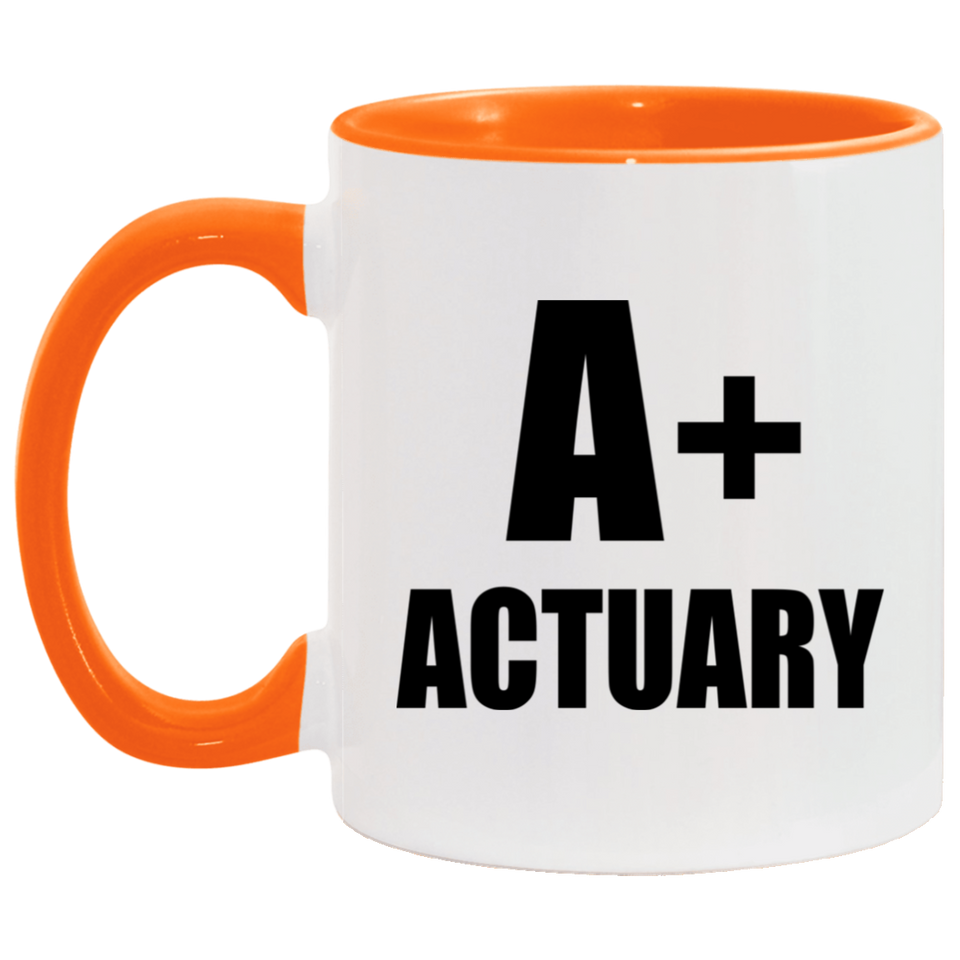 A+ Actuary - 11oz Accent Mug Orange