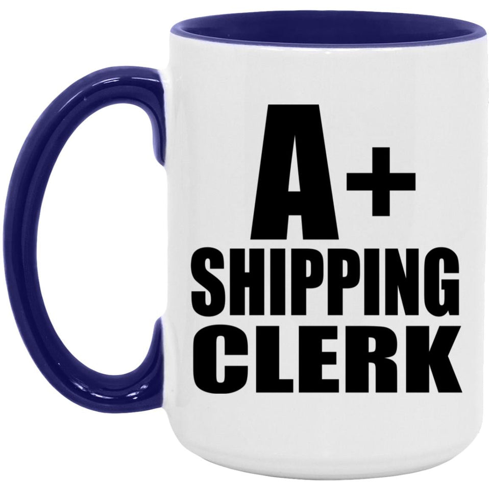 A+ Shipping Clerk - 15oz Accent Mug Purple