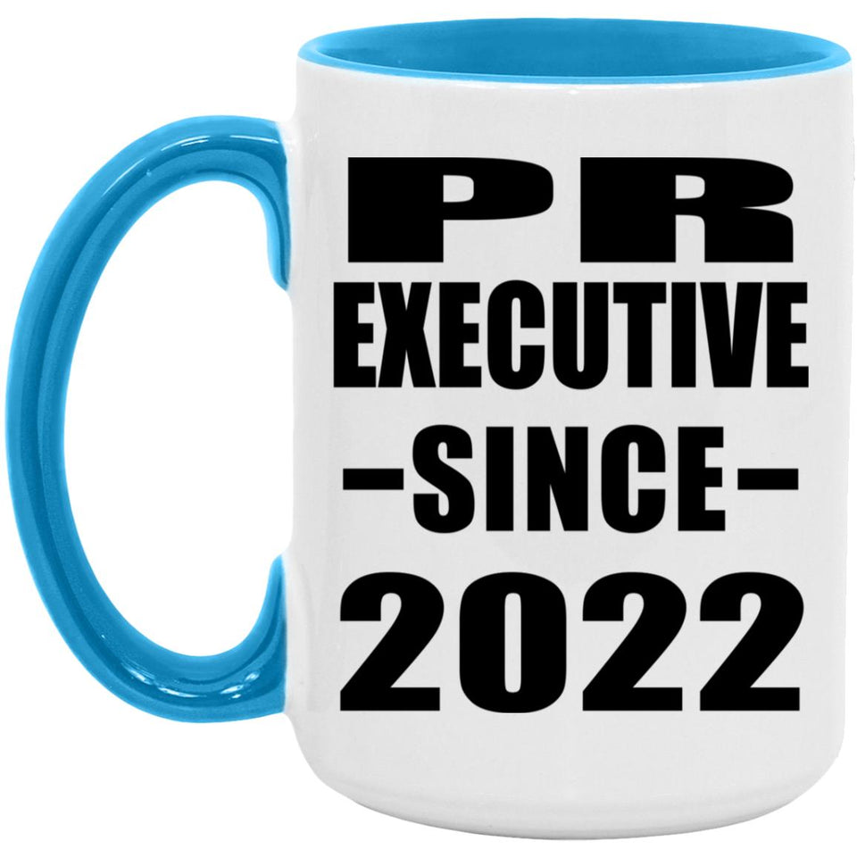 PR Executive Since 2022 - 15oz Accent Mug Blue
