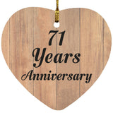 71st Anniversary 71 Years Anniversary - Heart Ornament C