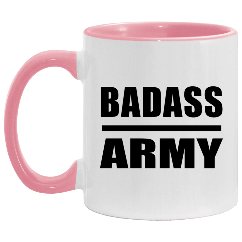 Badass Army - 11oz Accent Mug Pink