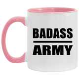 Badass Army - 11oz Accent Mug Pink