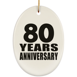 80th Anniversary 80 Years - Oval Ornament
