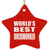 World's Best Dockworker - Star Ornament
