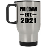 Policeman Established EST. 2021 - Silver Travel Mug