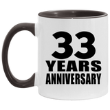 33rd Anniversary 33 Years - 11oz Accent Mug Black