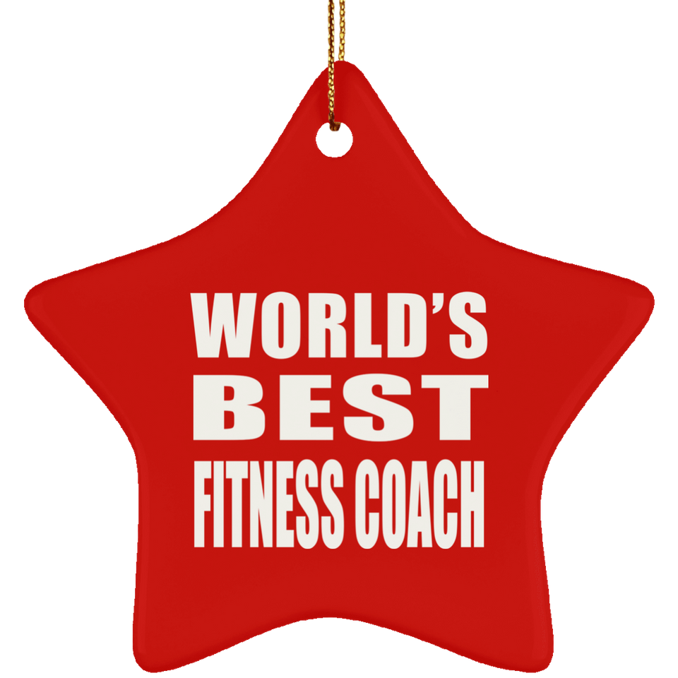 World's Best Fitness Coach - Star Ornament