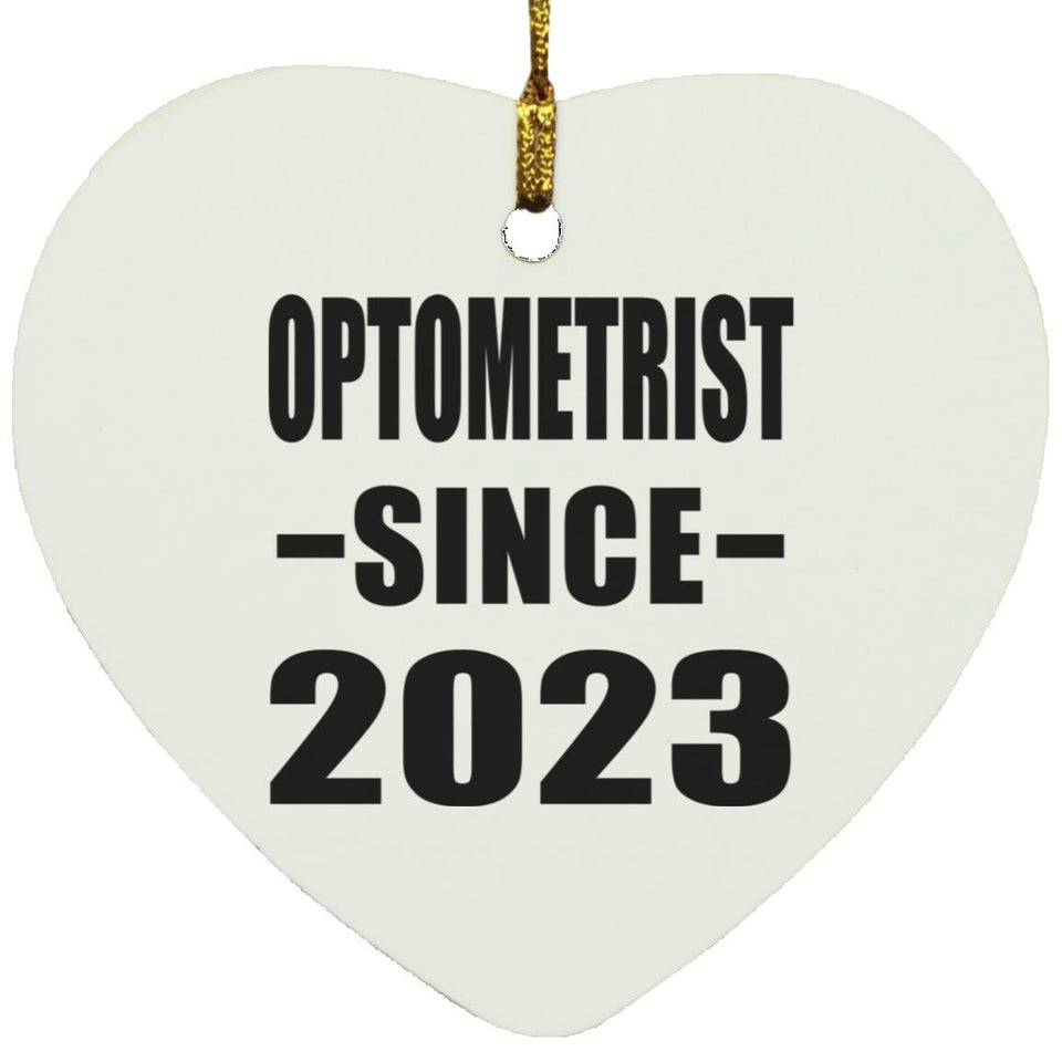 Optometrist Since 2023 - Heart Ornament