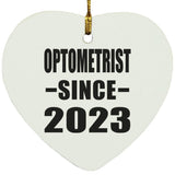 Optometrist Since 2023 - Heart Ornament