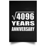 64th Anniversary Square Root of 4096 Years Anniversary - Poster Portrait