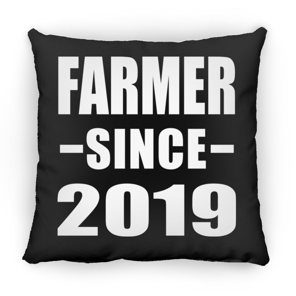 Farmer Since 2019 - Throw Pillow Black