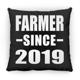 Farmer Since 2019 - Throw Pillow Black