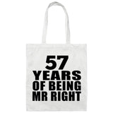 57th Anniversary 57 Years Of Being Mr Right - Tote Bag White