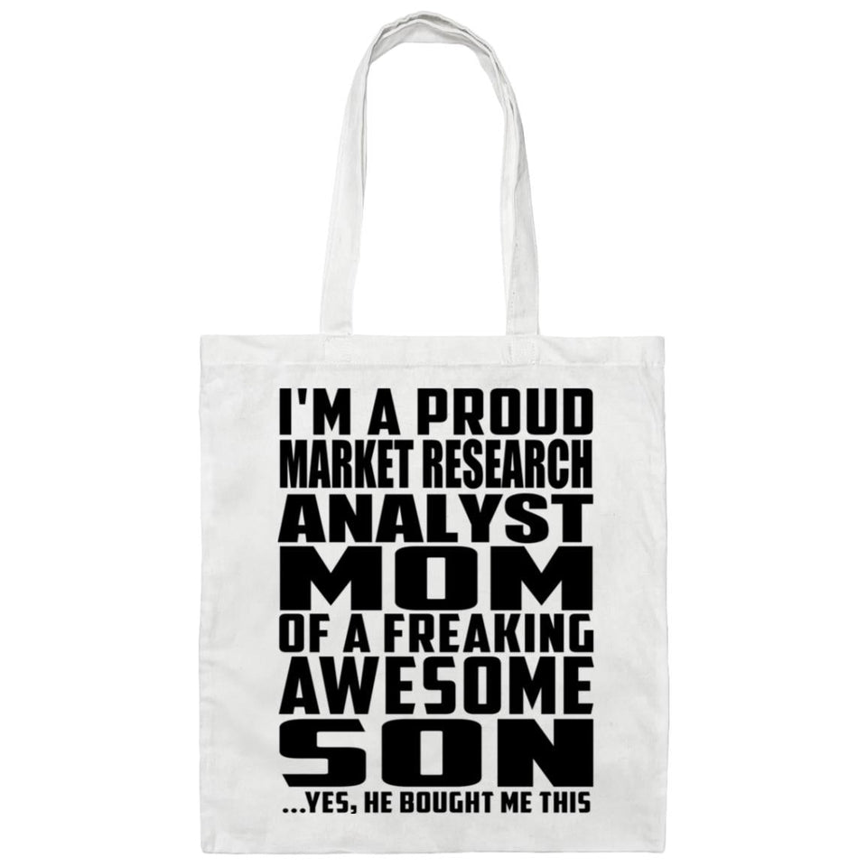 Proud Market Research Analyst Mom Of Awesome Son - Tote Bag White