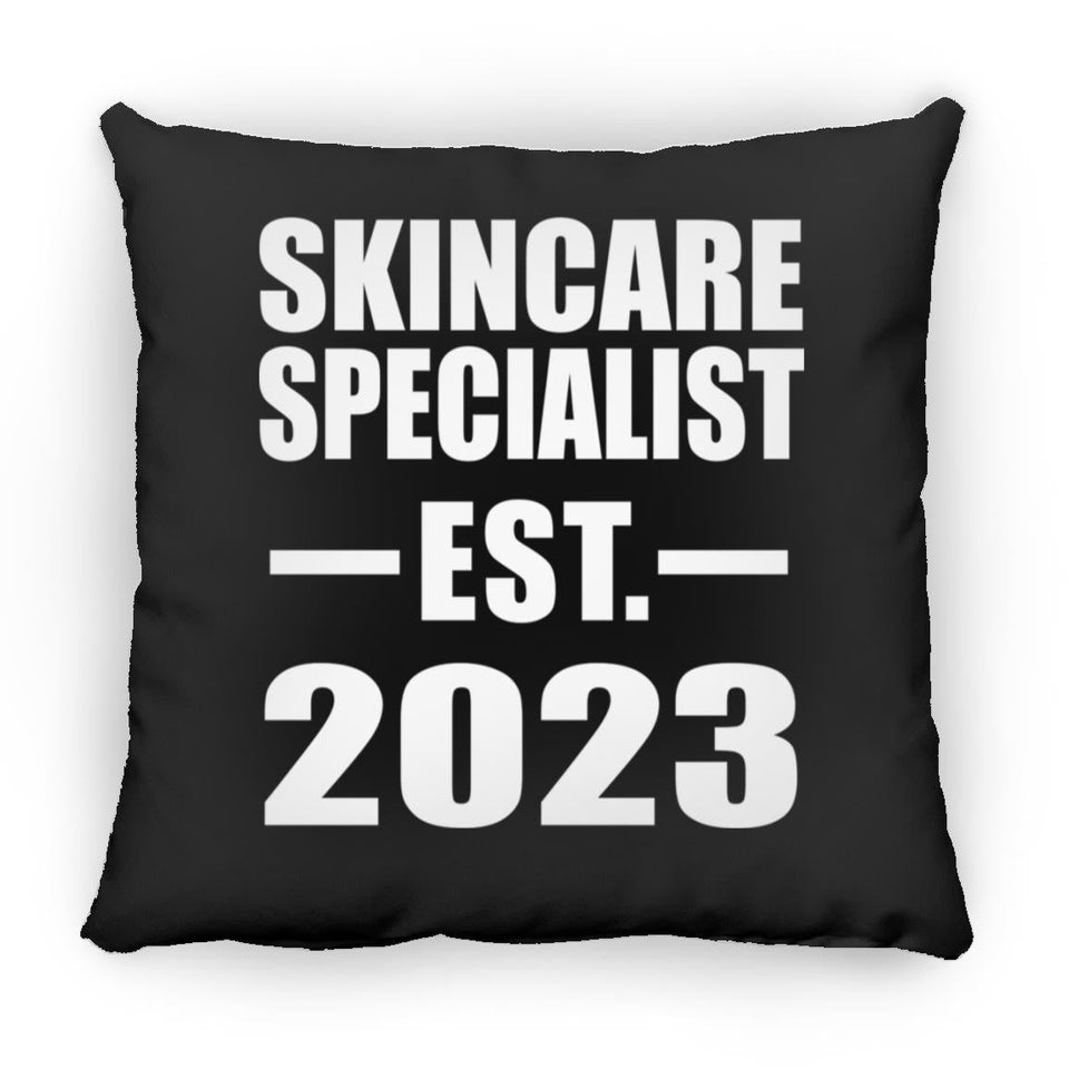 Skincare Specialist Established EST. 2023 - Throw Pillow Black
