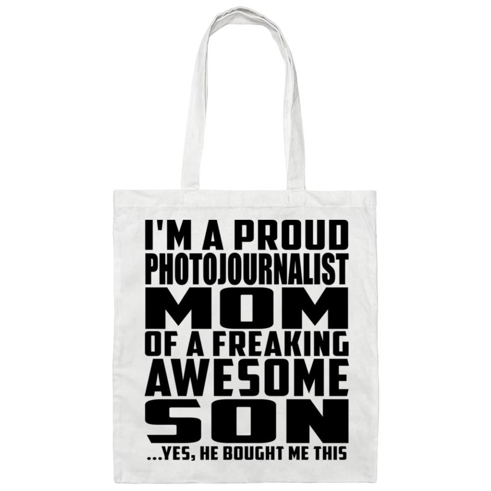 Proud Photojournalist Mom Of Awesome Son - Tote Bag White