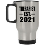 Therapist Established EST. 2021 - Silver Travel Mug