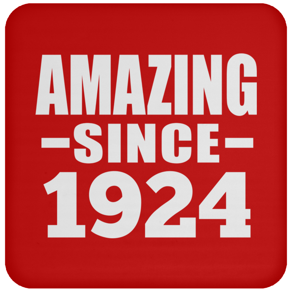 100th Birthday Amazing Since 1924 - Drink Coaster