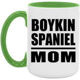 Boykin Spaniel Mom - 15oz Accent Mug Green